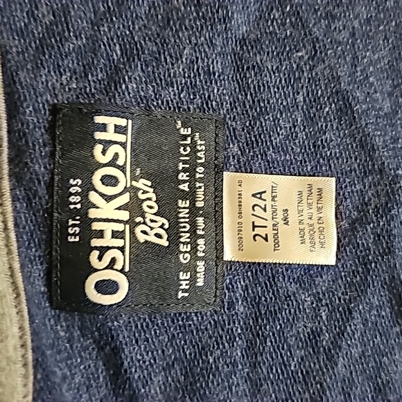 OSH KOSH Zippered Hoodie with Pockets Size 2T Blue New - Picture 6 of 13
